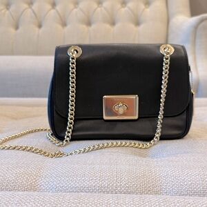 Coach Cassidy Black Gold Hardware Turnlock Crossbody Bag M1822-F34828
